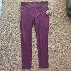 Xersion Purple Patterned Leggings